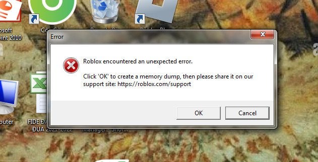 Roblox an unknown error